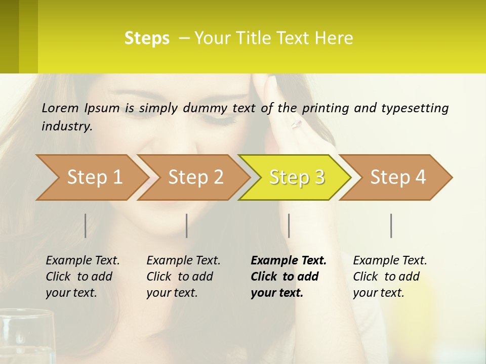 A Woman Holding Her Head In Her Hands PowerPoint Template