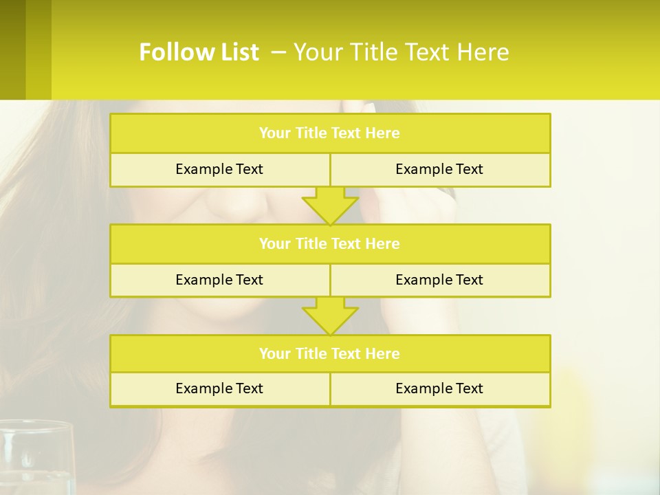 A Woman Holding Her Head In Her Hands PowerPoint Template