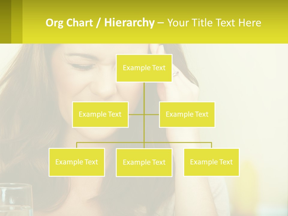 A Woman Holding Her Head In Her Hands PowerPoint Template