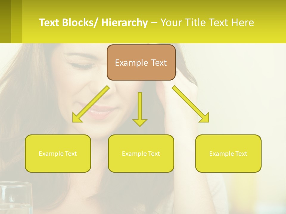 A Woman Holding Her Head In Her Hands PowerPoint Template