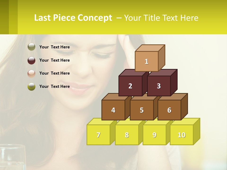 A Woman Holding Her Head In Her Hands PowerPoint Template