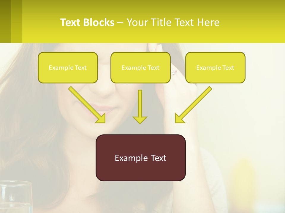 A Woman Holding Her Head In Her Hands PowerPoint Template