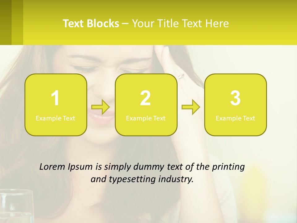 A Woman Holding Her Head In Her Hands PowerPoint Template