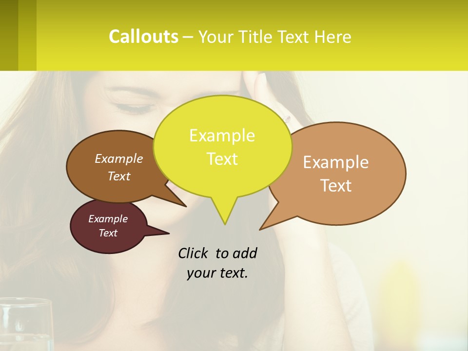 A Woman Holding Her Head In Her Hands PowerPoint Template