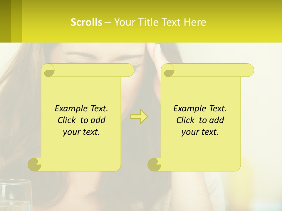 A Woman Holding Her Head In Her Hands PowerPoint Template