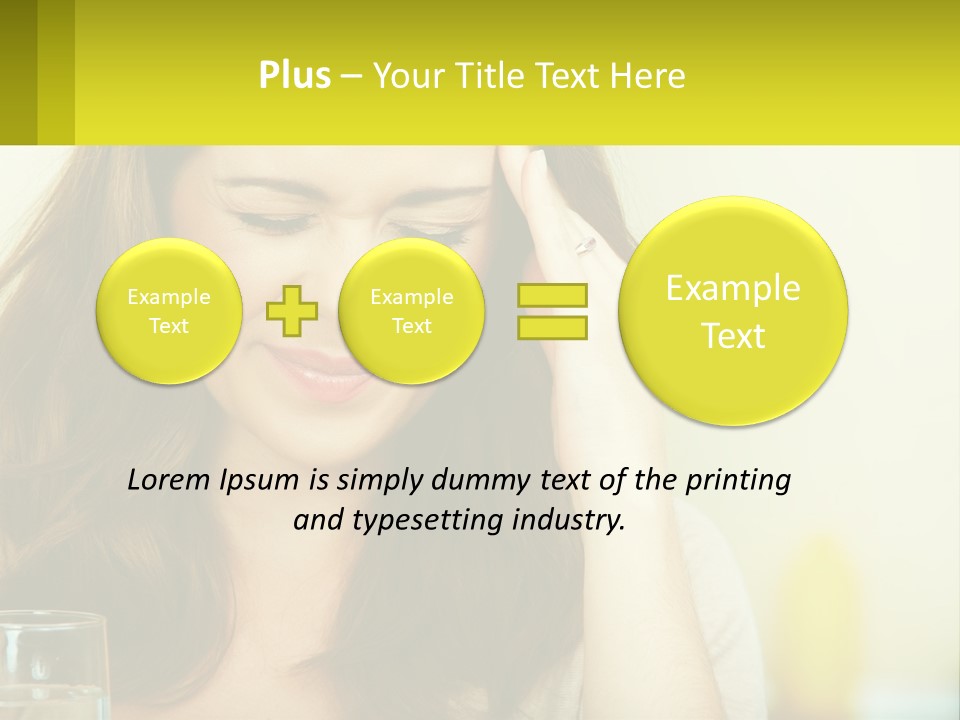 A Woman Holding Her Head In Her Hands PowerPoint Template