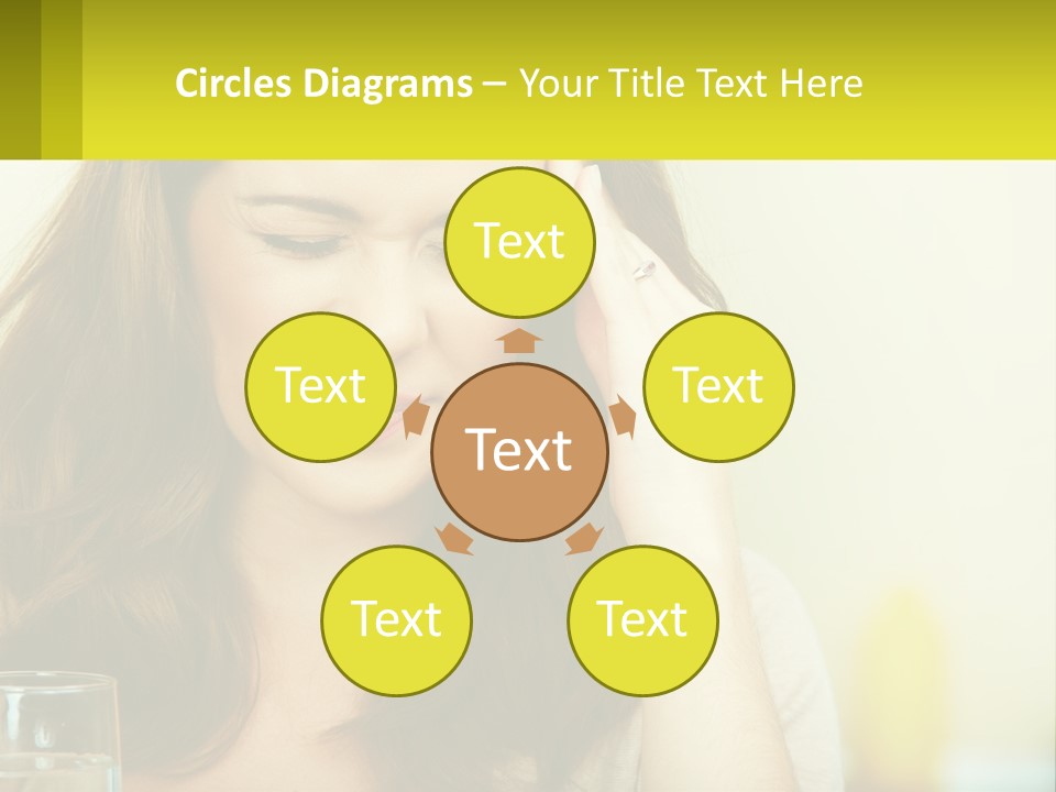 A Woman Holding Her Head In Her Hands PowerPoint Template