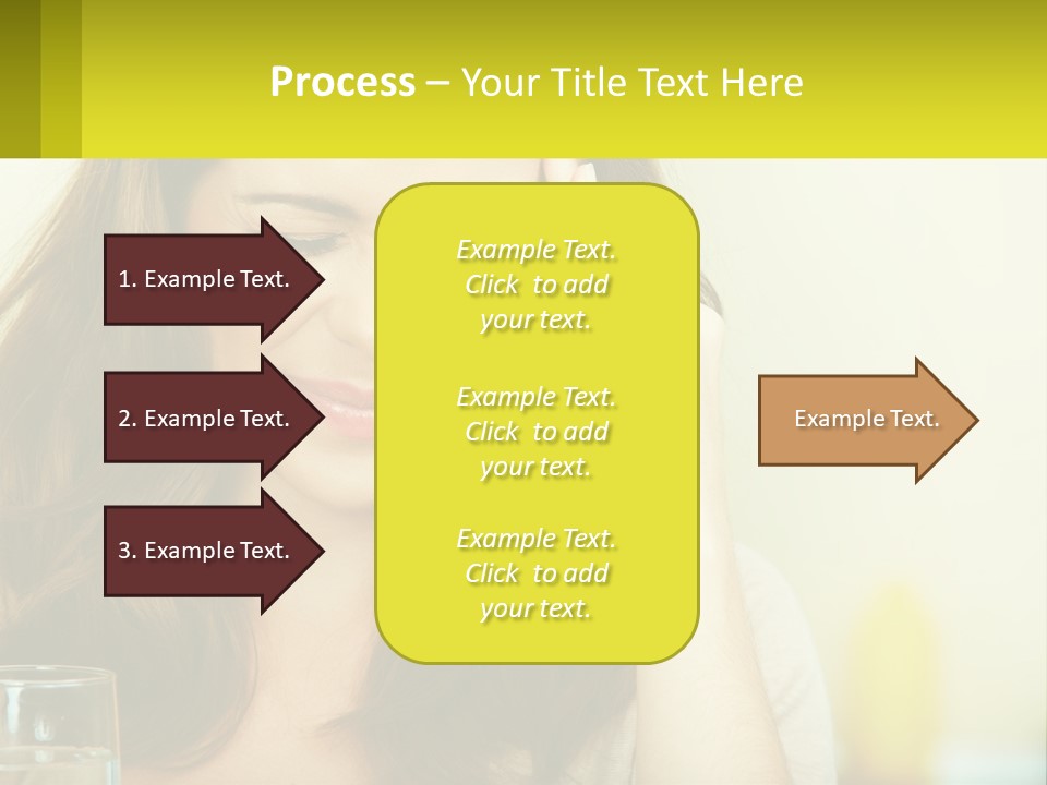 A Woman Holding Her Head In Her Hands PowerPoint Template
