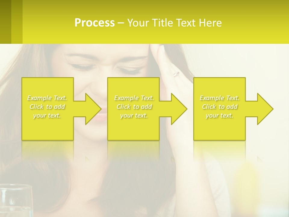 A Woman Holding Her Head In Her Hands PowerPoint Template