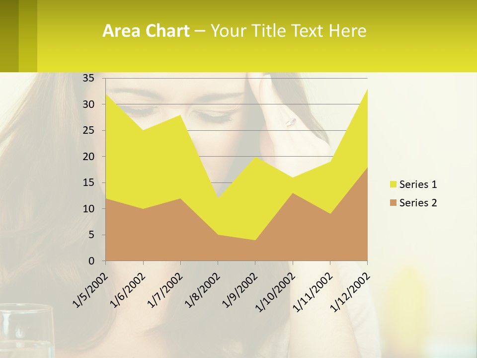 A Woman Holding Her Head In Her Hands PowerPoint Template