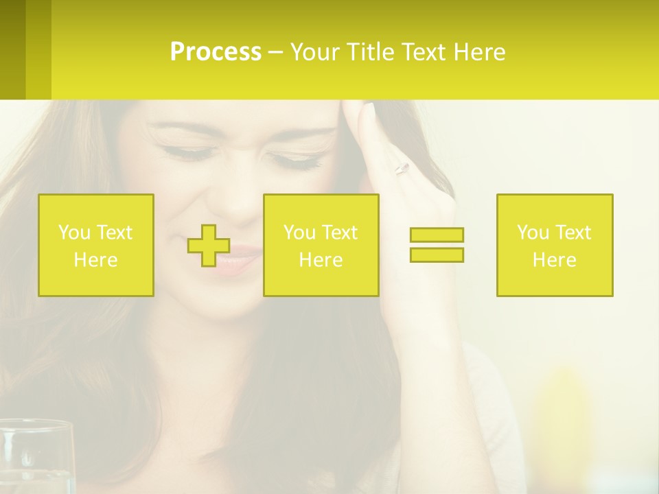 A Woman Holding Her Head In Her Hands PowerPoint Template