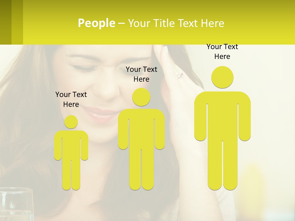A Woman Holding Her Head In Her Hands PowerPoint Template