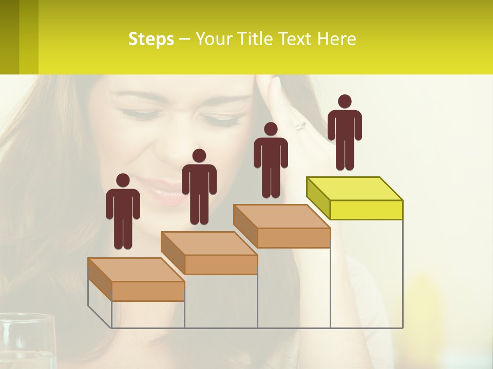 A Woman Holding Her Head In Her Hands PowerPoint Template