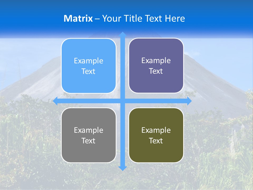 A Mountain With A Blue Sky In The Background PowerPoint Template