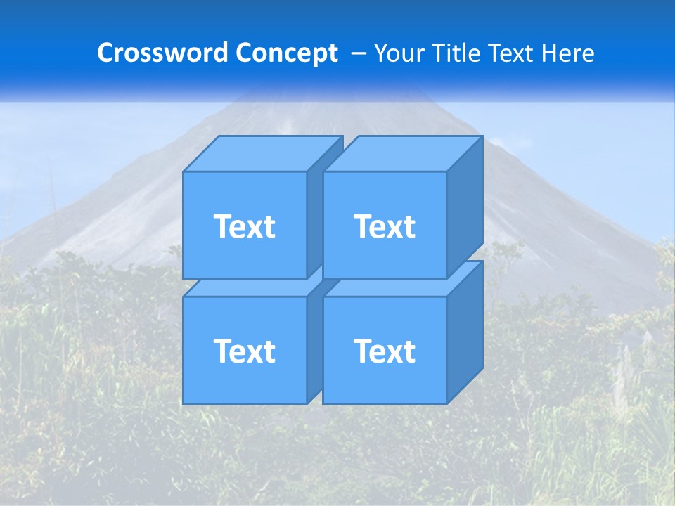 A Mountain With A Blue Sky In The Background PowerPoint Template