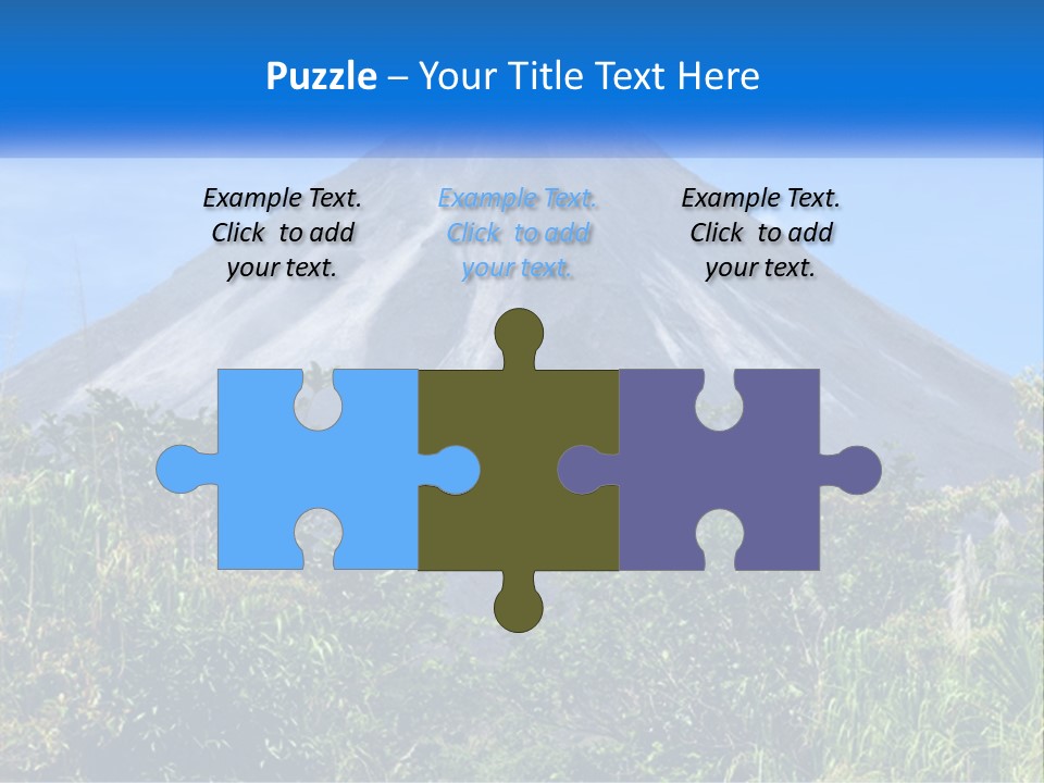 A Mountain With A Blue Sky In The Background PowerPoint Template