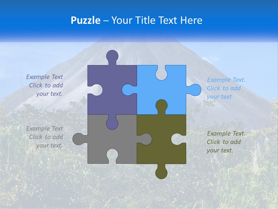 A Mountain With A Blue Sky In The Background PowerPoint Template