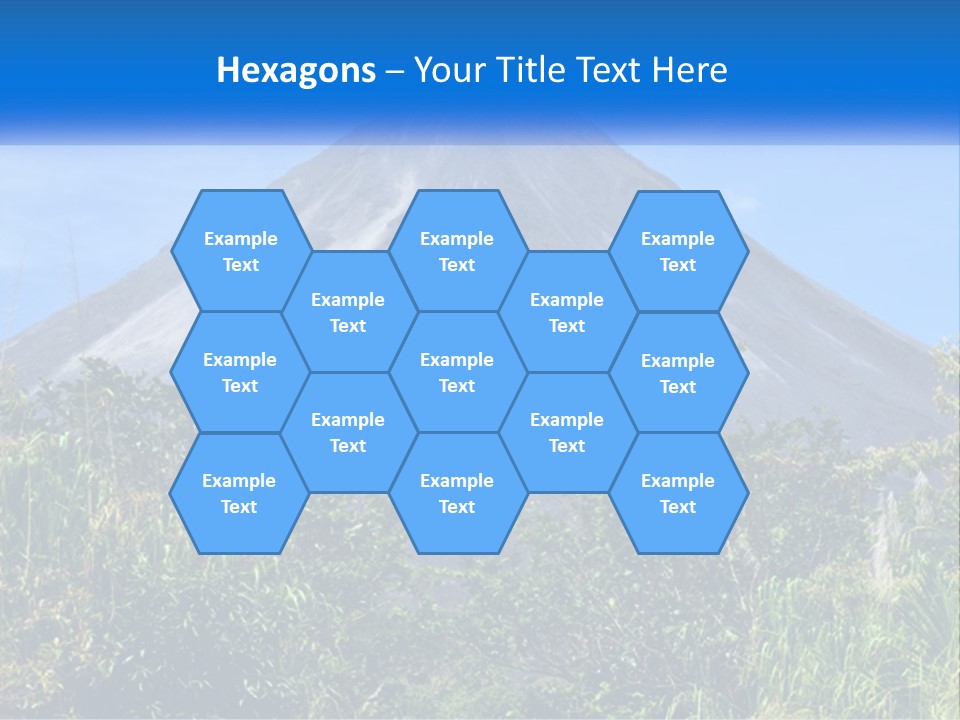 A Mountain With A Blue Sky In The Background PowerPoint Template