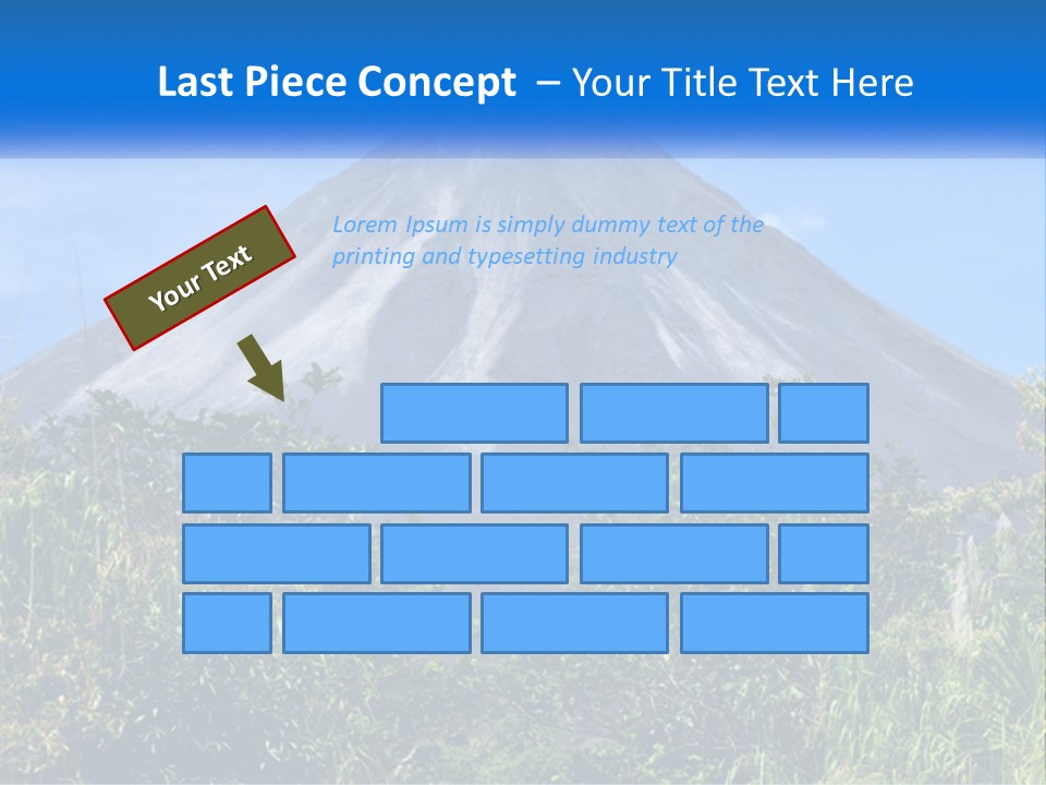 A Mountain With A Blue Sky In The Background PowerPoint Template