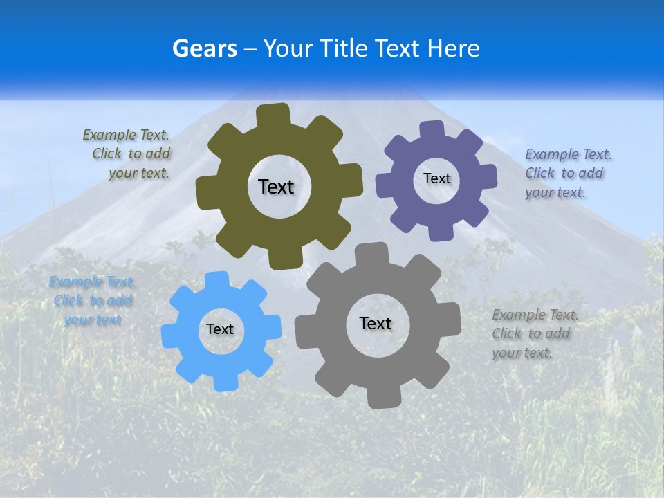 A Mountain With A Blue Sky In The Background PowerPoint Template