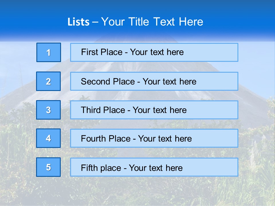 A Mountain With A Blue Sky In The Background PowerPoint Template