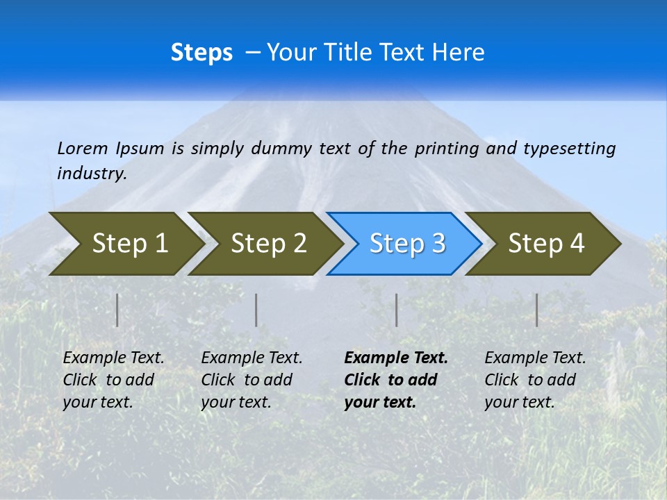 A Mountain With A Blue Sky In The Background PowerPoint Template