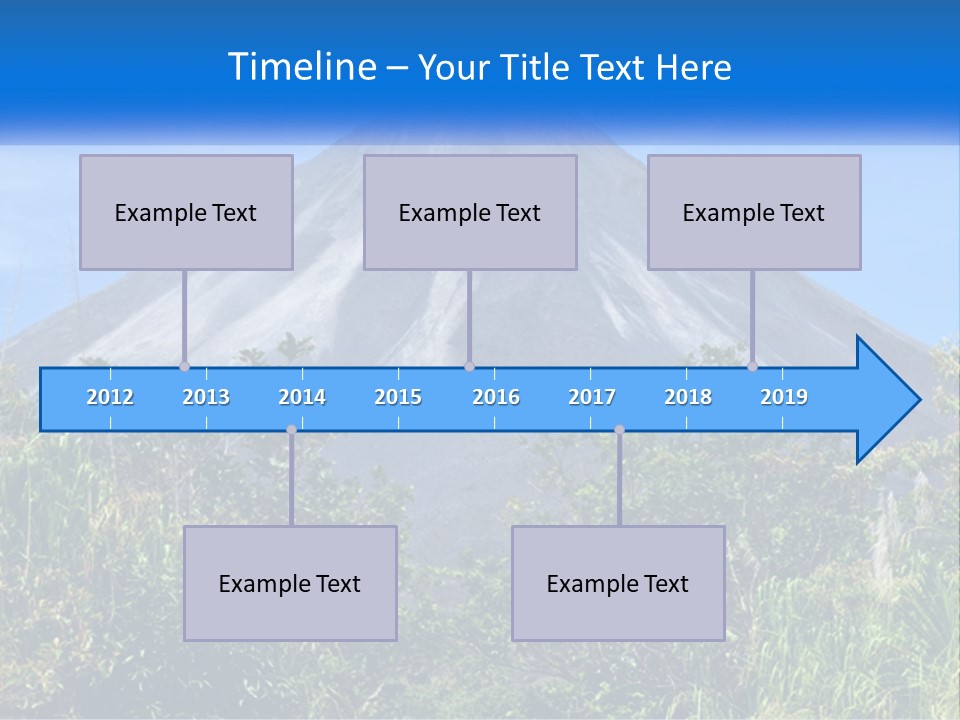 A Mountain With A Blue Sky In The Background PowerPoint Template