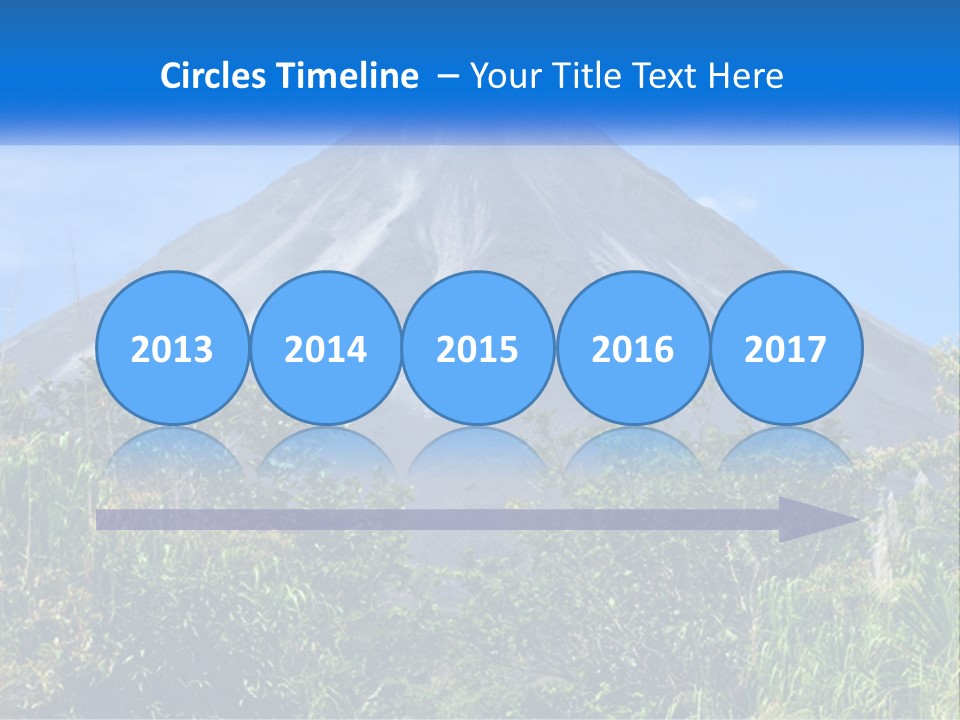 A Mountain With A Blue Sky In The Background PowerPoint Template