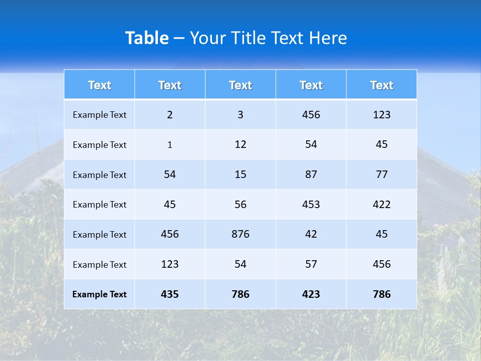 A Mountain With A Blue Sky In The Background PowerPoint Template