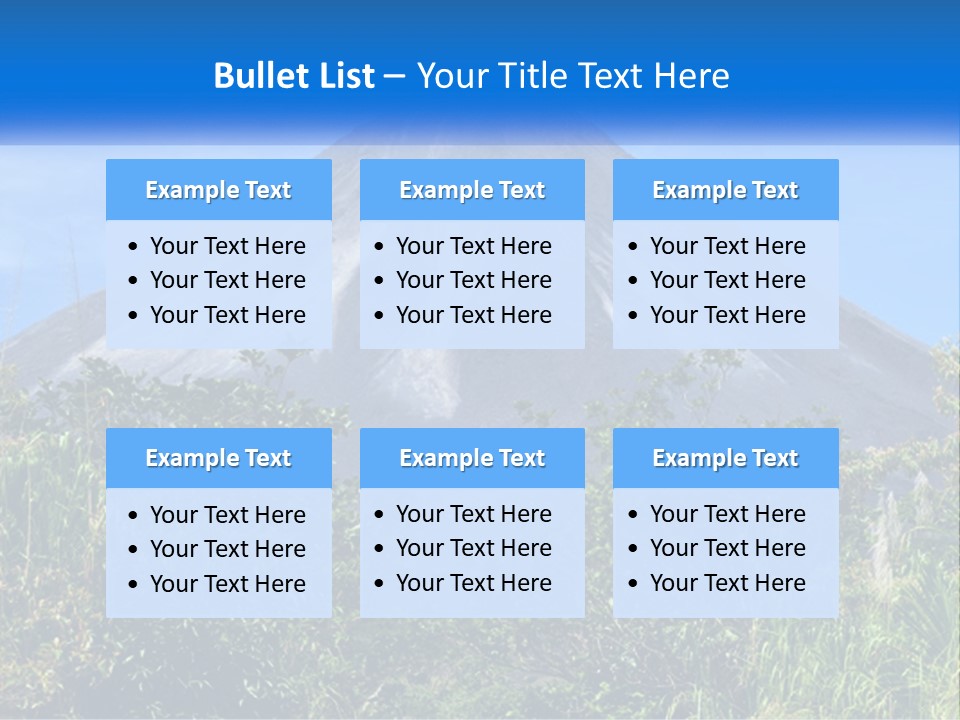 A Mountain With A Blue Sky In The Background PowerPoint Template