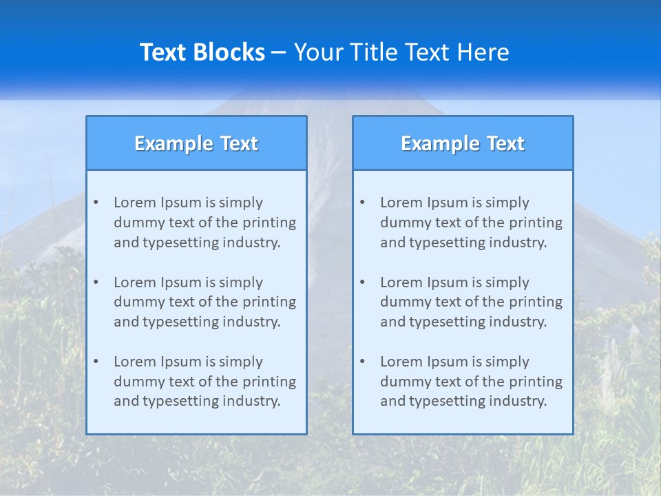 A Mountain With A Blue Sky In The Background PowerPoint Template