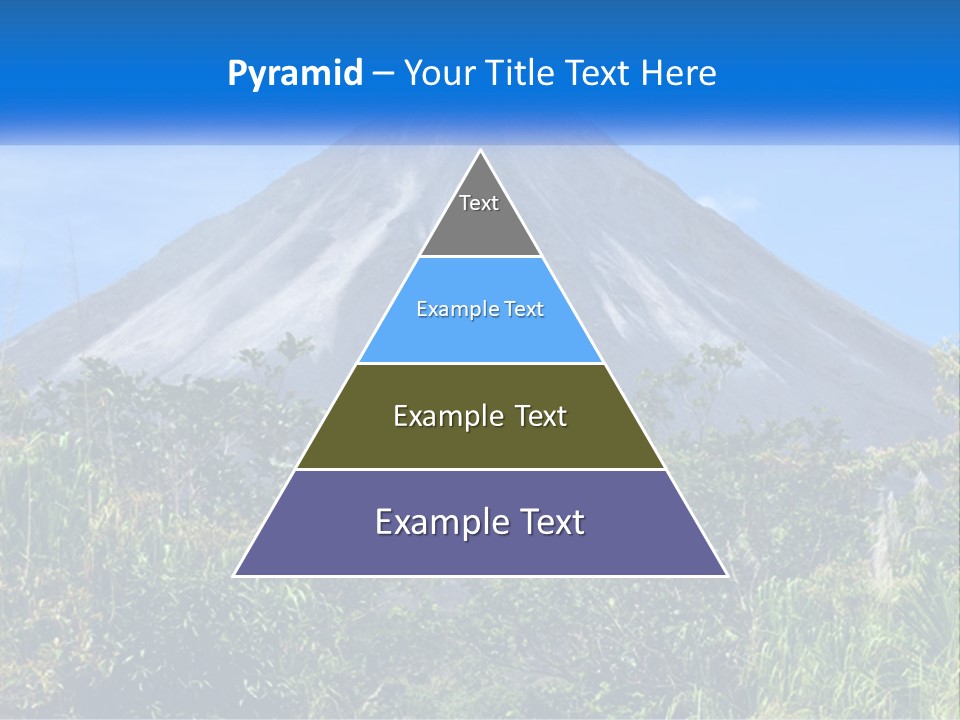 A Mountain With A Blue Sky In The Background PowerPoint Template