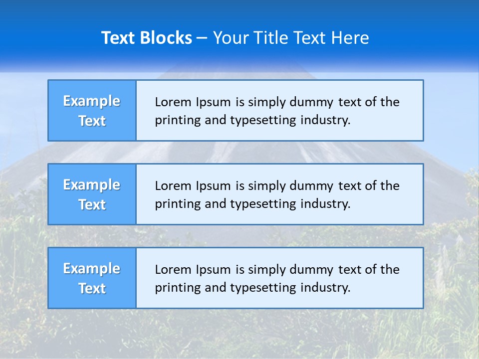 A Mountain With A Blue Sky In The Background PowerPoint Template