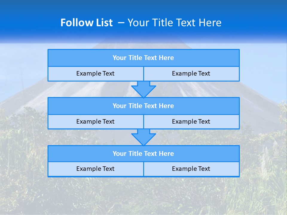 A Mountain With A Blue Sky In The Background PowerPoint Template