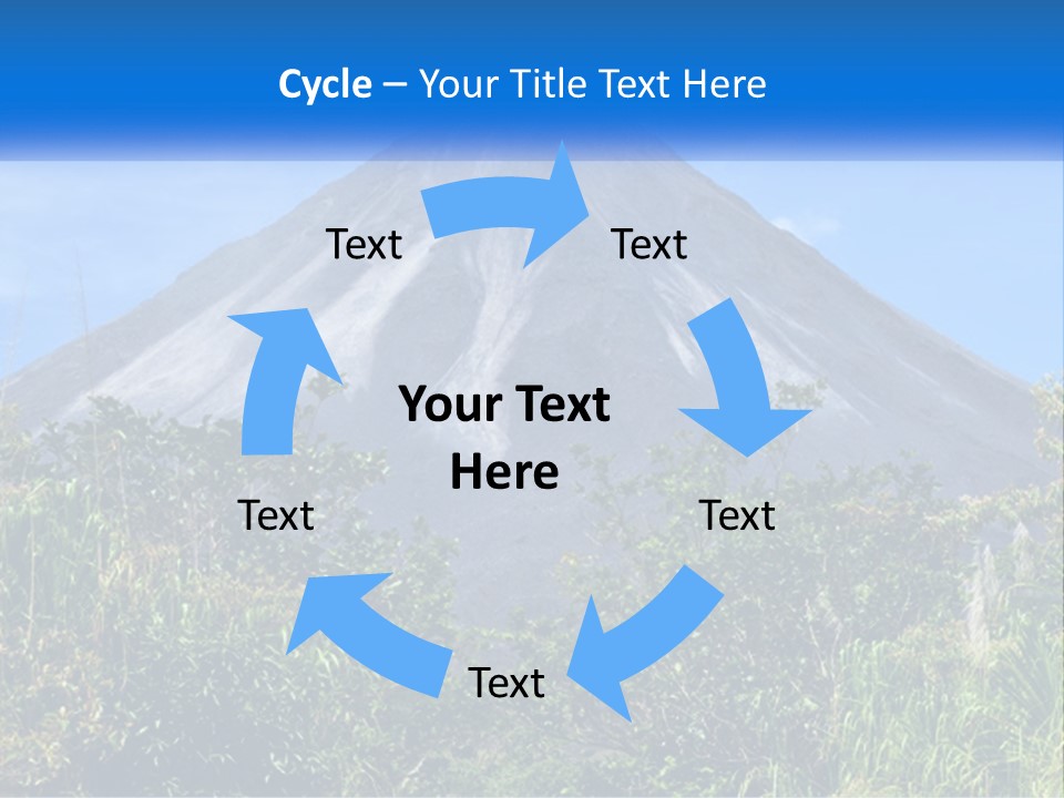 A Mountain With A Blue Sky In The Background PowerPoint Template