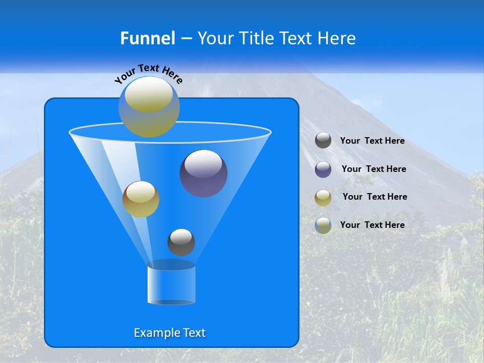 A Mountain With A Blue Sky In The Background PowerPoint Template