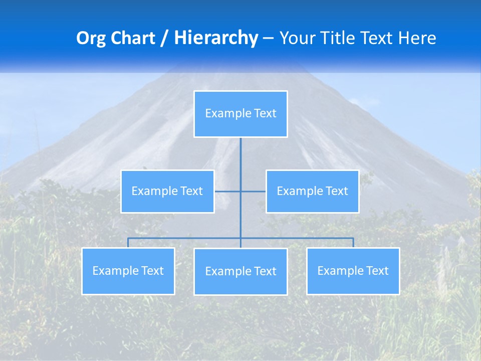 A Mountain With A Blue Sky In The Background PowerPoint Template