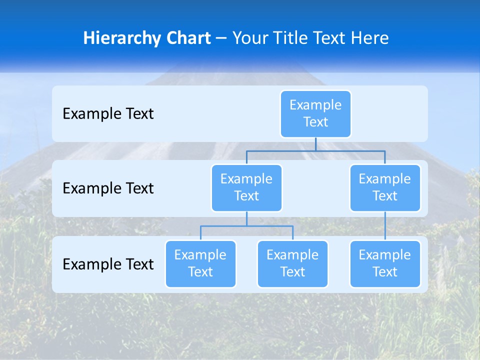 A Mountain With A Blue Sky In The Background PowerPoint Template