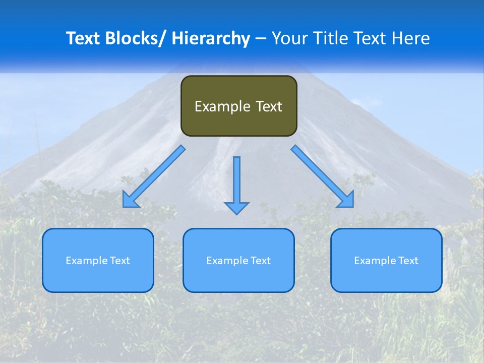 A Mountain With A Blue Sky In The Background PowerPoint Template