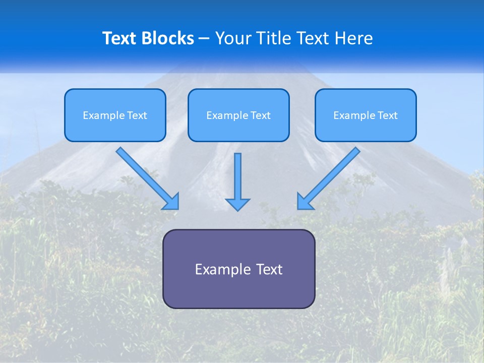 A Mountain With A Blue Sky In The Background PowerPoint Template