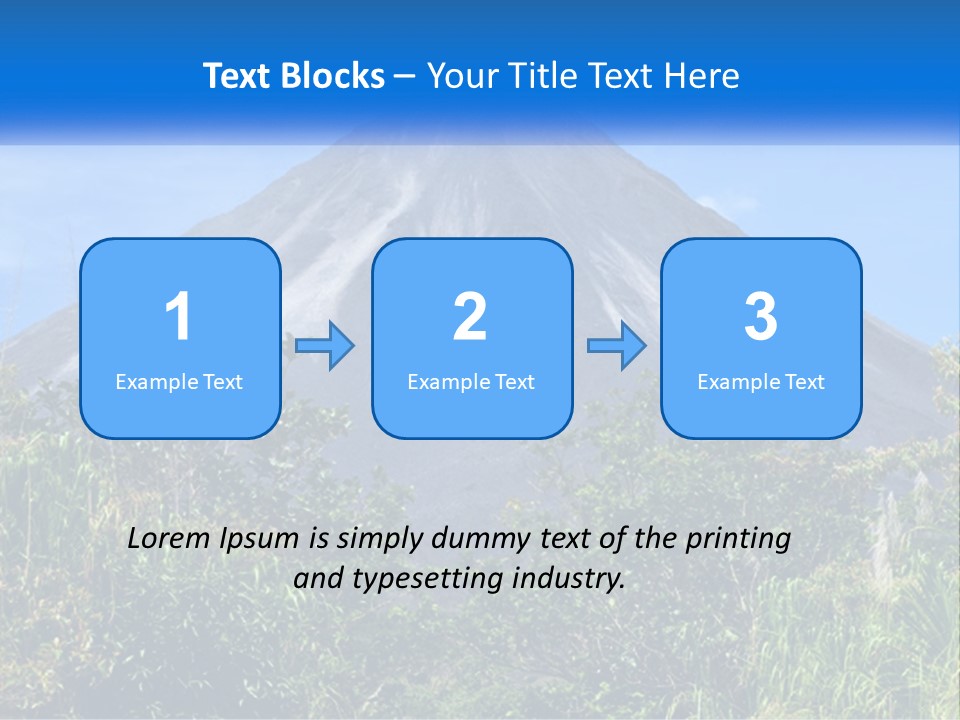 A Mountain With A Blue Sky In The Background PowerPoint Template