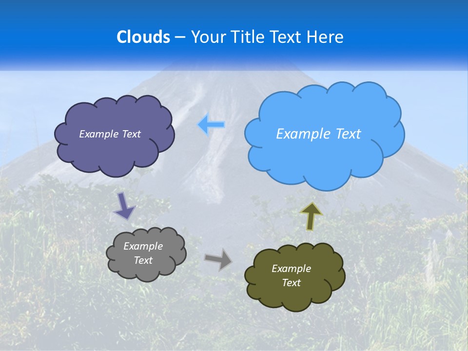 A Mountain With A Blue Sky In The Background PowerPoint Template