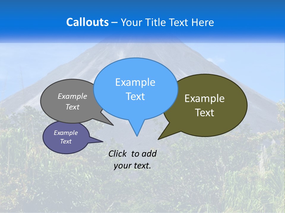 A Mountain With A Blue Sky In The Background PowerPoint Template