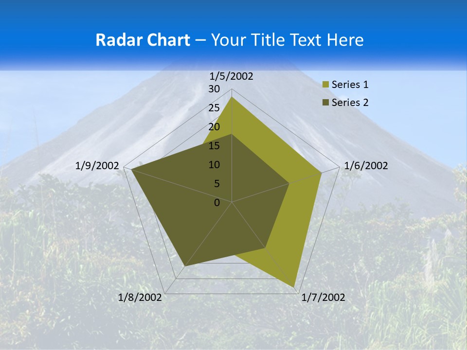 A Mountain With A Blue Sky In The Background PowerPoint Template