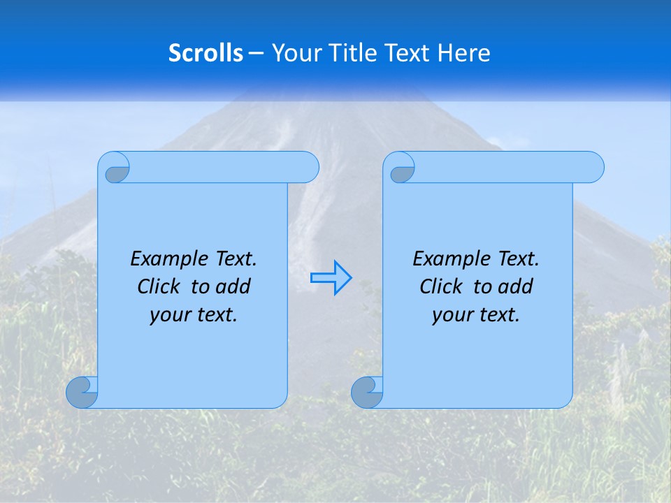 A Mountain With A Blue Sky In The Background PowerPoint Template