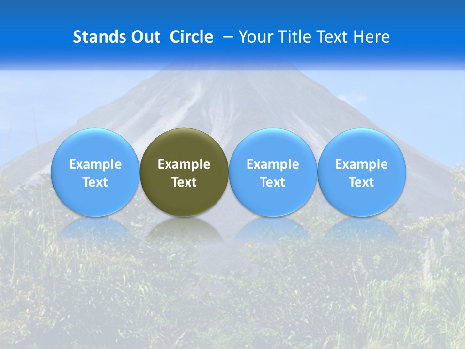 A Mountain With A Blue Sky In The Background PowerPoint Template