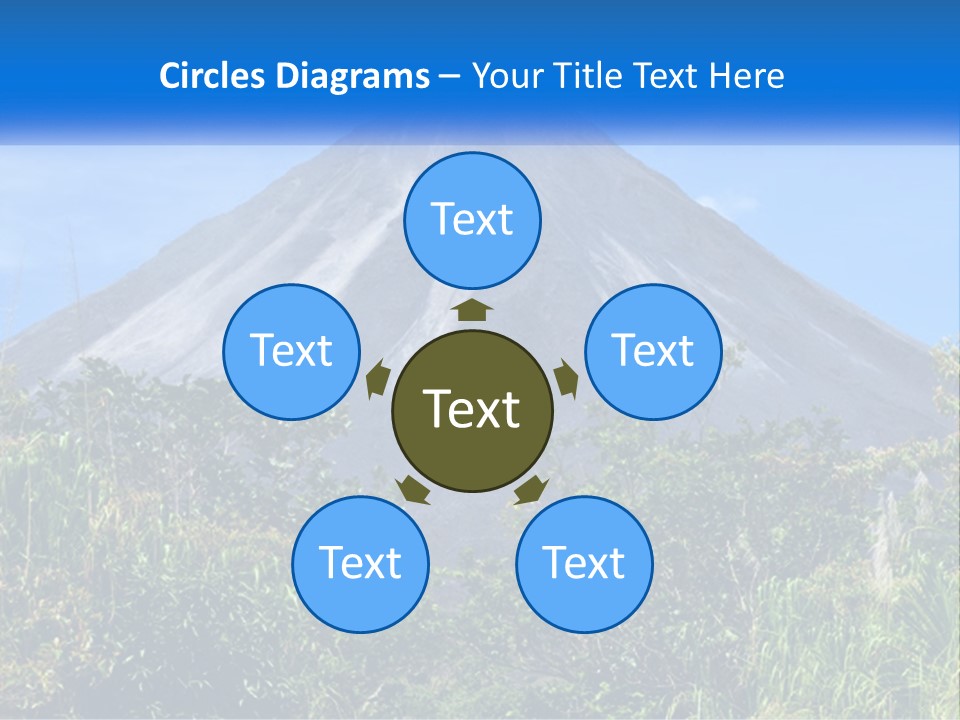 A Mountain With A Blue Sky In The Background PowerPoint Template