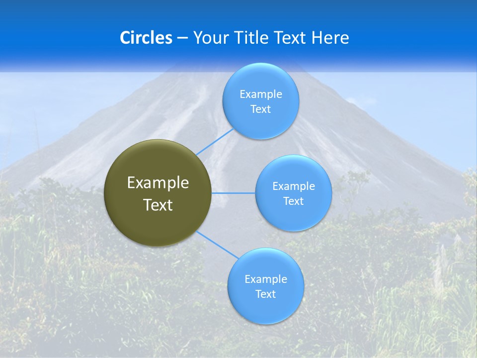 A Mountain With A Blue Sky In The Background PowerPoint Template