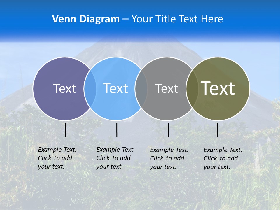 A Mountain With A Blue Sky In The Background PowerPoint Template