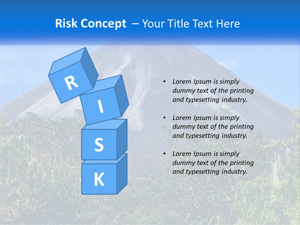 A Mountain With A Blue Sky In The Background PowerPoint Template